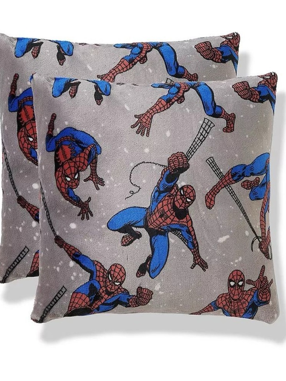 NWOT Spider-Man Themed Gray plush Decorative Throw Pillow